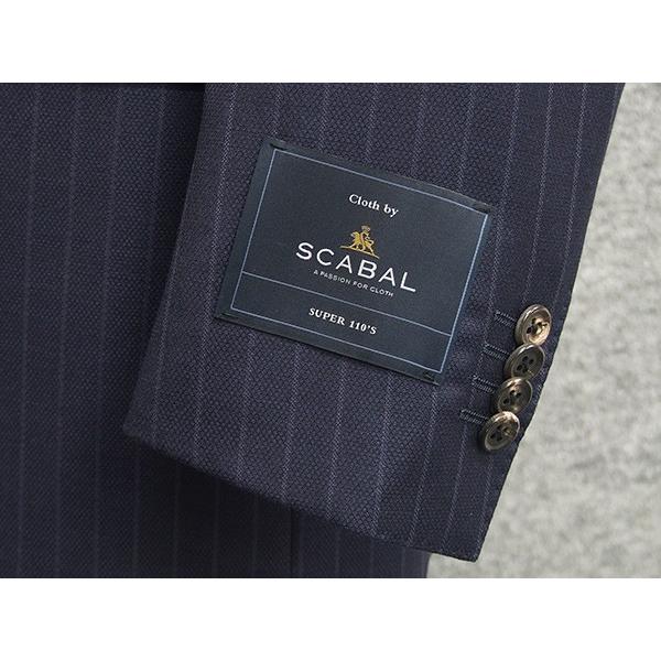秋冬物 [Scabal] スキャバル ベーシック2釦シングルスーツ 紺系