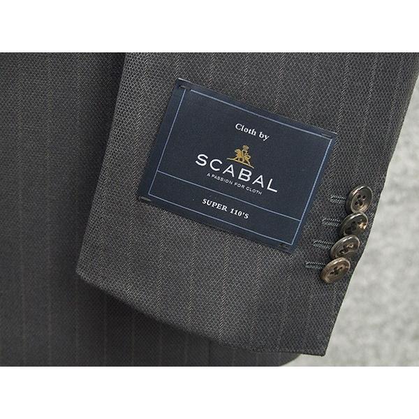 秋冬物 [Scabal] スキャバル ベーシック2釦シングルスーツ 濃グレー系