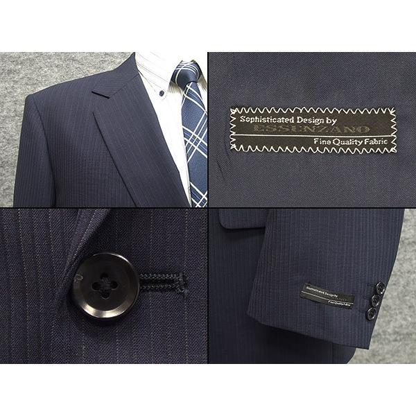 春夏物 ビッグサイズ 2パンツ ベーシック2釦シングルスーツ 紺系