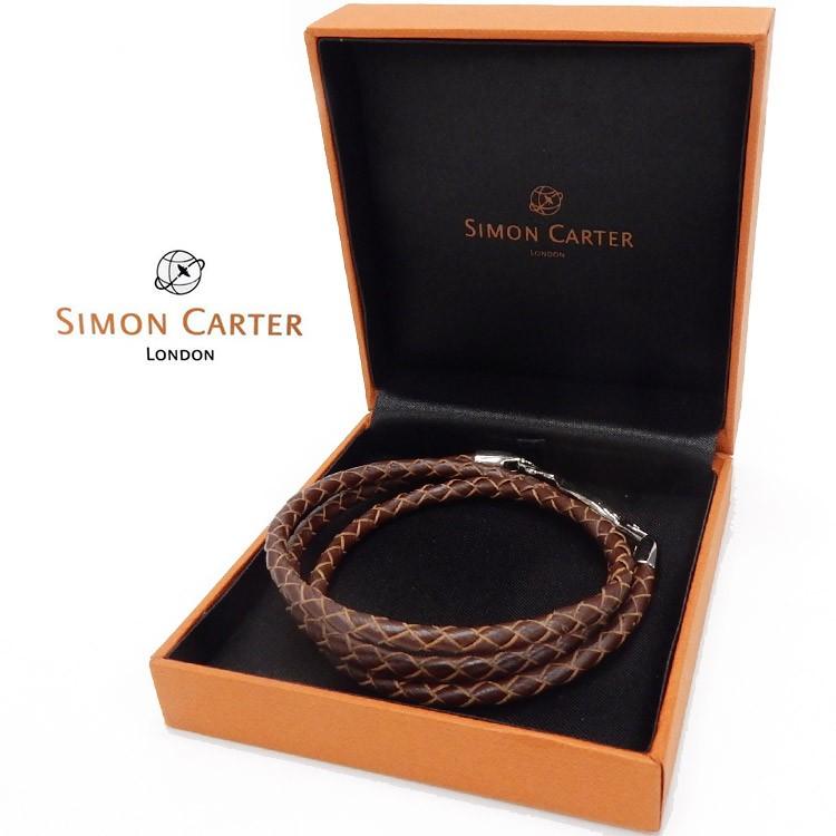◆サイモンカーター◆SIMON CARTER ◆ブレスレット/アクセサリー◇茶◇本革◇3連◇レザーブレスレット◇SMC-BRSS-03 サイモンカーター SIMON CARTER ブレスレット/アクセサリー 茶 本革 3