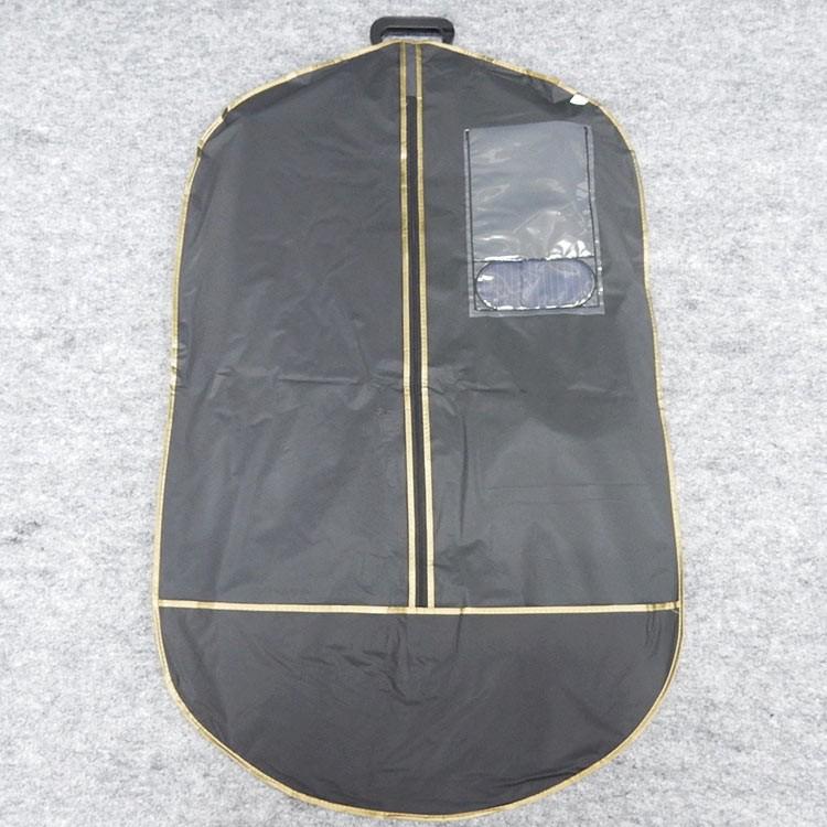 テーラーバッグ　ガーメントバッグ　黒/無地　スーツ持ち運び　洋服カバー　収納袋　ハンガー付　t-bag-GD