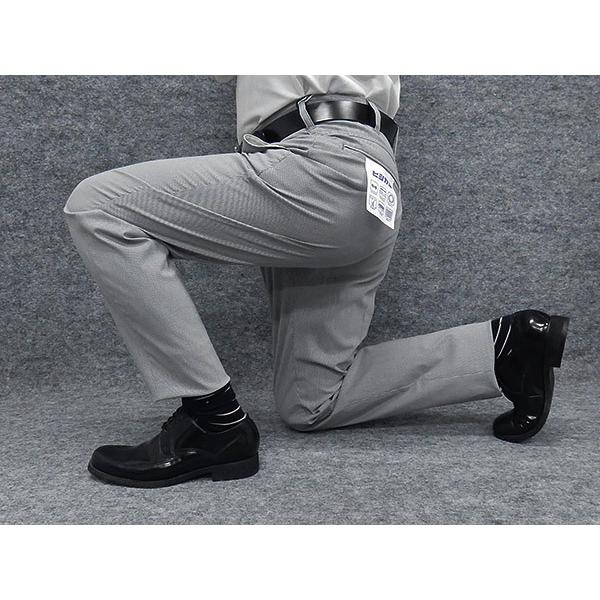 ☆スリムノータック スラックス ビジカジパンツ 春夏 ライトグレー