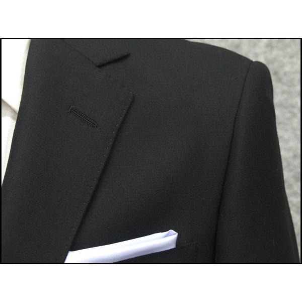 スーツ 黒無地 通年物 スタイリッシュ2ボタンシングル 長身サイズ 就活