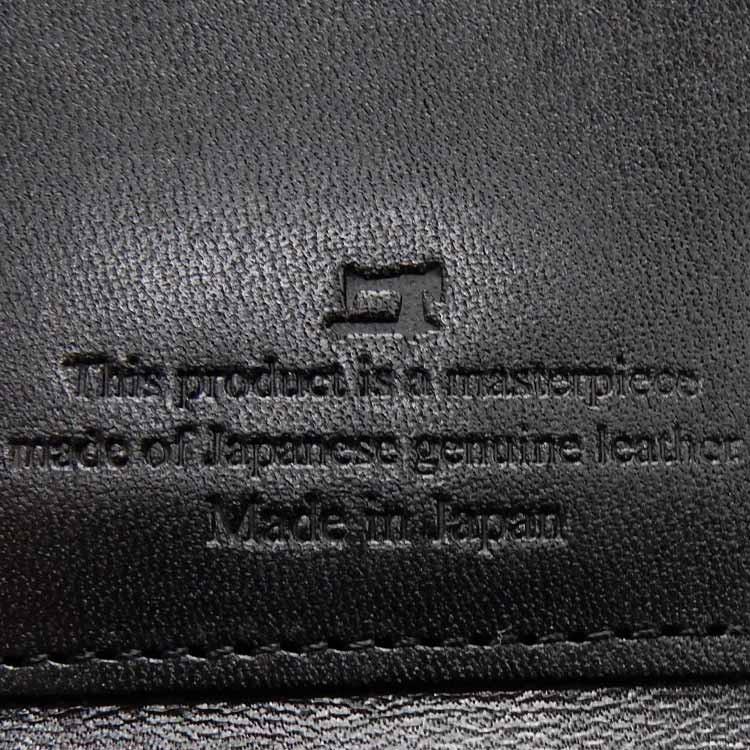 栃木レザー 牛革 長財布（両面開き） ラウンドファスナー 黒