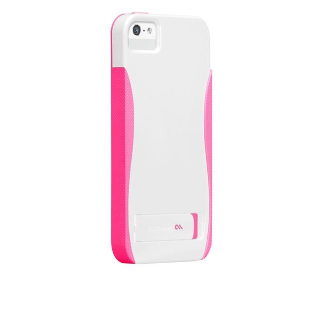 iPhone SE/5s/5 POP! with Stand Case, White / Neon Pink｜dyn