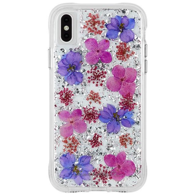 iPhoneXS Max ケース ドライフラワー使用 花　パープル Karat Petals-Purpl Case-Mate ケースメート 耐衝撃性抜群｜dyn