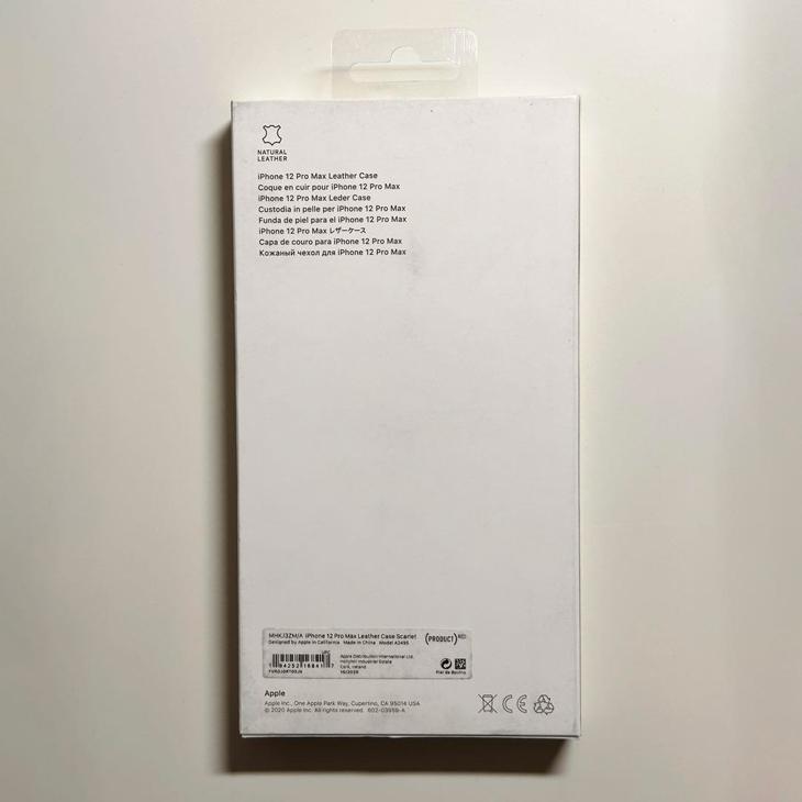 Apple純正 MagSafe対応 iPhone 12 Pro Max レザーケース・レッド 新品
