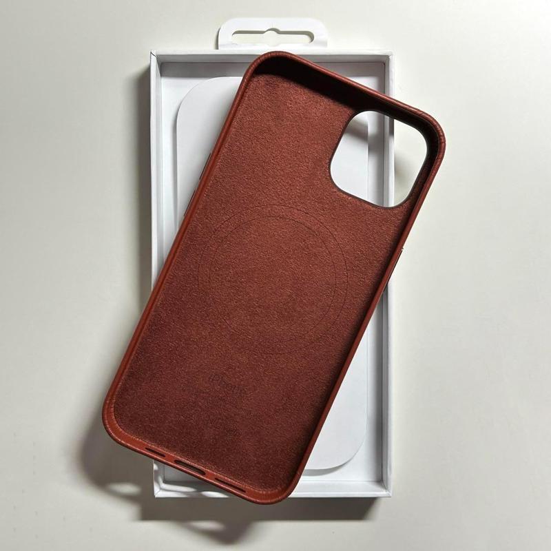 iPhone 14 Apple アップル 純正 レザーケース・アンバー 新品 iPhone 14 Apple アップル 純正 レザーケース・アンバー 新品