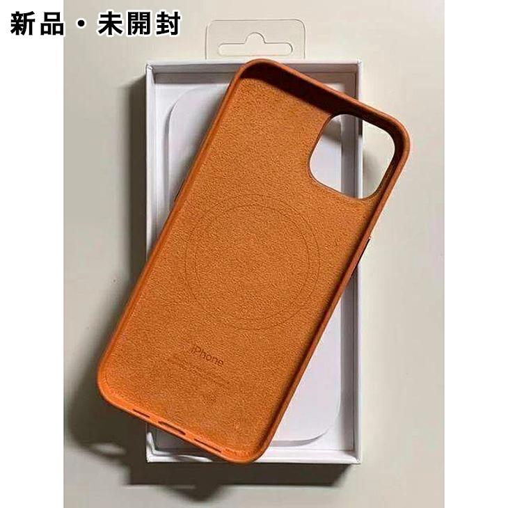 iPhone 13 Apple純正 MagSafe対応 レザーケース・ゴールデンブラウン