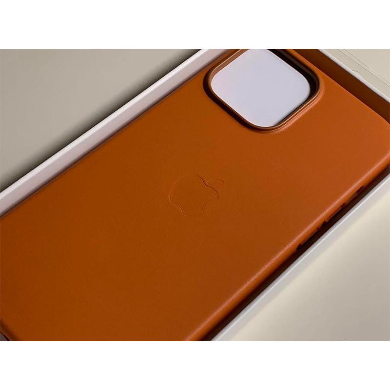 【新品】純正 iPhone 13 Pro Maxレザーケース・ゴールデンブラウン iPhone 13 Pro Max Apple純正 MagSafe対応 Maxレザーケース