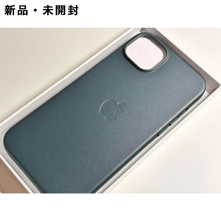 iPhone 14 Plus Apple アップル 純正 レザーケース・フォレスト