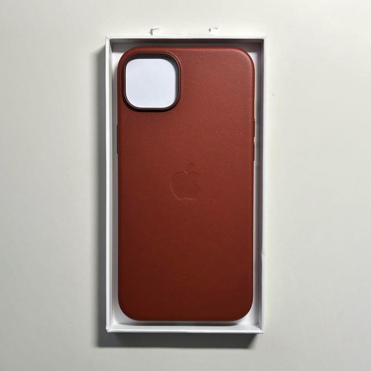 iPhone 14 Plus Apple アップル 純正 レザーケース・アンバー iPhone 14 Plus Apple アップル 純正 レザーケース・アンバー