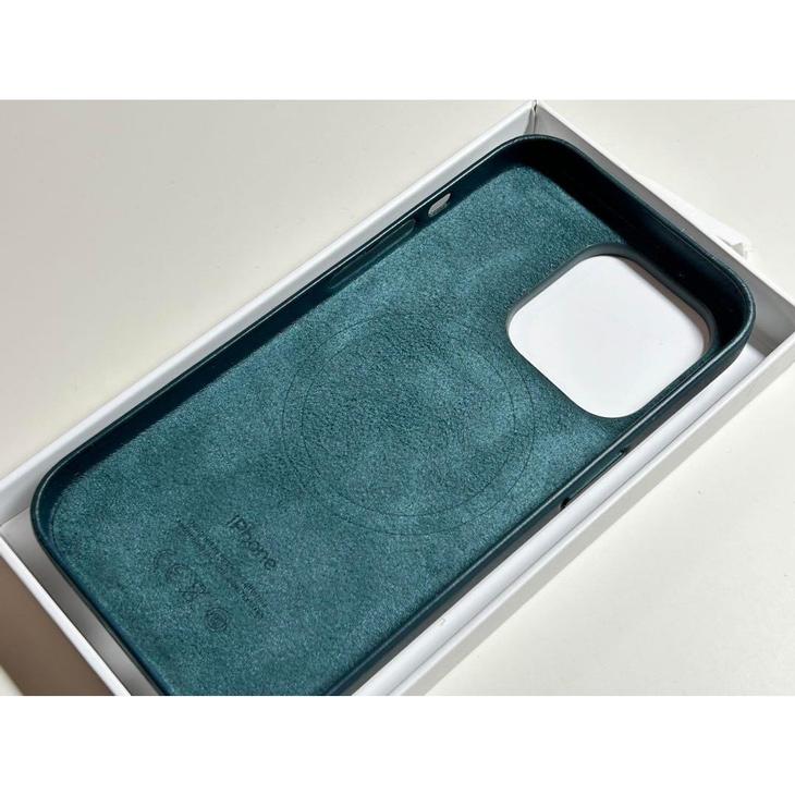 【新品】純正iPhone 14 Pro Maxレザーケース・フォレストグリーン① iPhone 14 Pro Apple アップル 純正 レザーケース・フォレスト