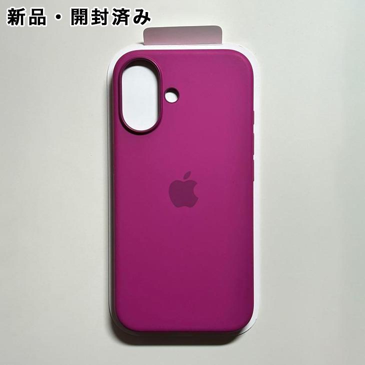 iPhone Apple純正 MagSafe対応 16 シリコンケース・フクシア 新品