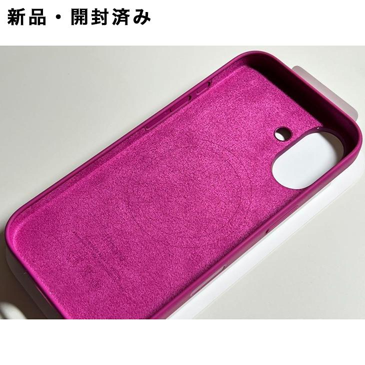 iPhone Apple純正 MagSafe対応 16 シリコンケース・フクシア 新品