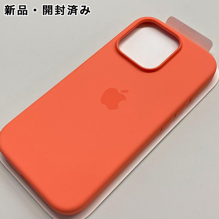 iPhone Apple純正 MagSafe対応 16 Pro シリコンケース・タンジェリン