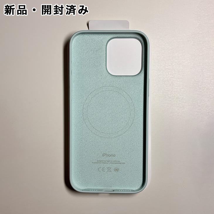 iPhone Apple純正 MagSafe対応 16 Pro Max シリコンケース・アクア