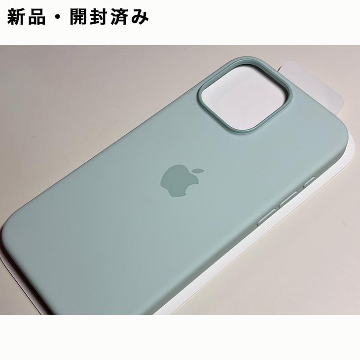 iPhone Apple純正 MagSafe対応 16 Pro Max シリコンケース・アクア
