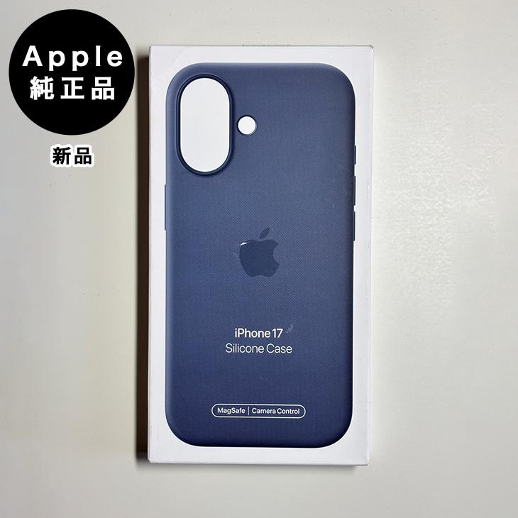 iPhone Apple純正 MagSafe対応 17 シリコンケース・アンカーブルー