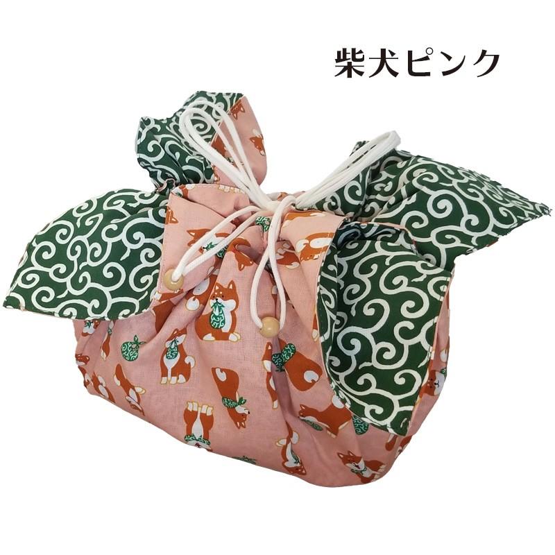 No.2225　お弁当袋(ボタン付き)、巾着袋(片ひも)、ランチマット　3点×4 楽天市場】ランチポーチ 通販 2ウェイ ランチバッグ 巾着 ランチ