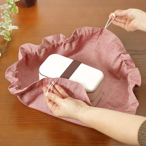 お弁当　お弁当袋　ランチマット　丸形　丸型　お弁当袋になっちゃう！！ランチクロス☆　シャンブレイ　М　お弁当グッズ |  | 06