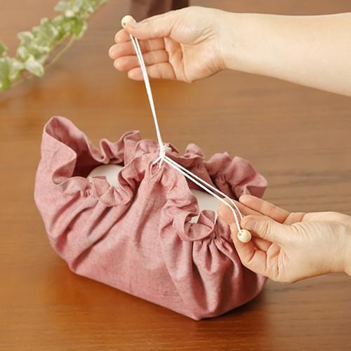 お弁当　お弁当袋　ランチマット　丸形　丸型　お弁当袋になっちゃう！！ランチクロス☆　シャンブレイ　М　お弁当グッズ |  | 07