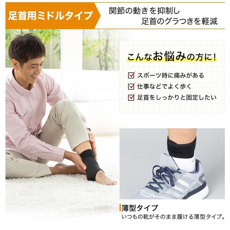 Phiten（ファイテン） サポーター メタックス 足首用 ミドルタイプ