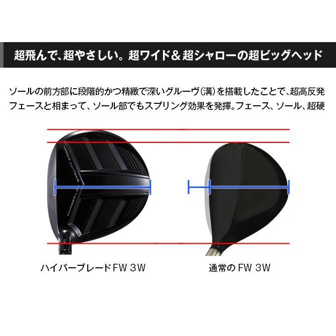 ゴルフ フェアウェイウッド 2本セット 1w 3w 5w メンズ ハイパーブレードFW ブラックプレミア ワークテック飛匠シャフト仕様 R SR S｜dyna-golf｜08