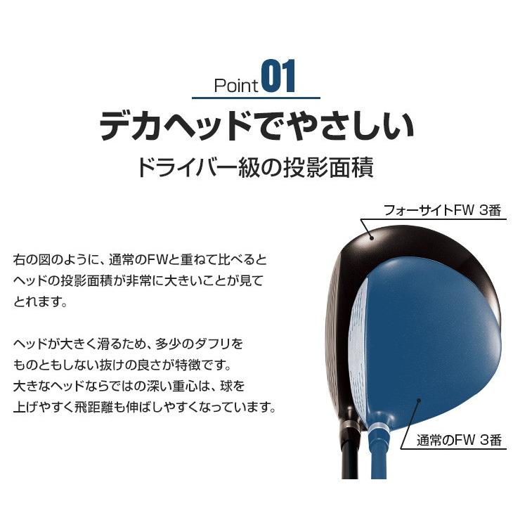 1.2番FWも! 優しい超大型激飛び2オン兵器! ワークスゴルフフォーサイトFW ゴルフ ☆三菱W飛匠☆激飛び 1.2番FW! 優しい2オン兵器!