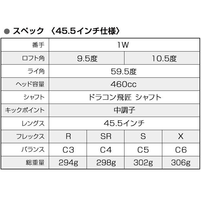 ワークスゴルフ 爆買い メンズ ドライバー 45.5インチ ルール適合