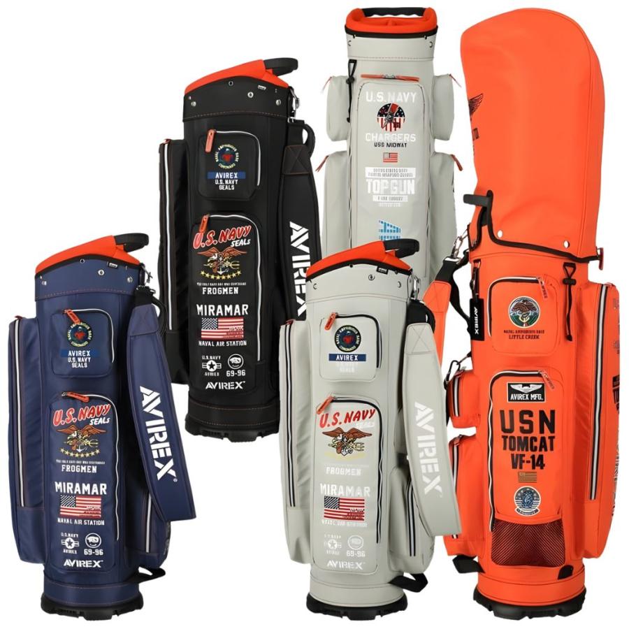 ゴルフ キャディバッグ 9型 カート式 AVIREX GOLF AVG5S-AC26 : 爆飛び