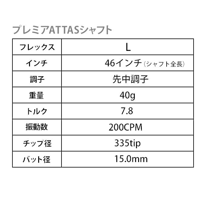 キャロウェイ パラダイム ローグ エピック マーベリック ゴルフ ドライバー 純正 スリーブ USTマミヤ プレミアATTAS シャフト 単体 先中調子 グリップ付き 純正 スリーブ USTマミヤ プレミアATTAS 先中調子