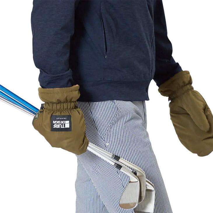 朝日ゴルフ用品 ゴルフ グローブ ミトングローブ 両手 ターフデザイン
