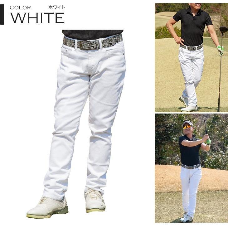 ホワイト ストレートレッグパンツ メンズ ゴルフ ホワイト ストレートレッグパンツ ゴルフ用