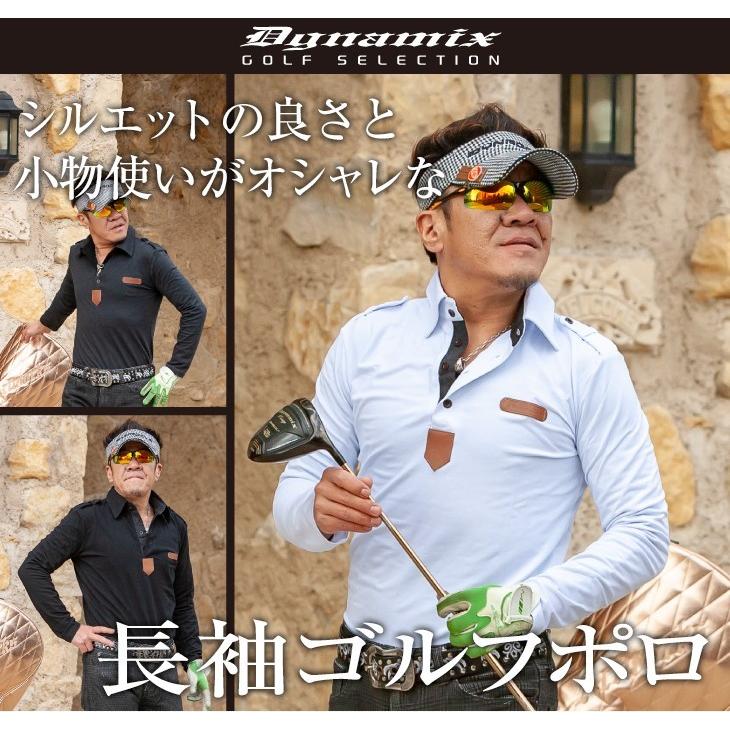 EVISU（エビス)ゴルフポロシャツ長袖38サイズ ゴルフウェア 長袖 薄手 冬 秋 春 メンズ ポロシャツ おしゃれ
