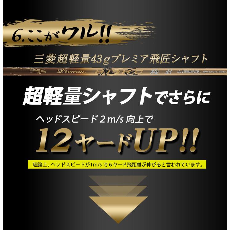 【新品】超高反発ドライバー「 悪童 」超軽量 プラチナ飛匠シャフト DYNAGOLF ゴルフ クラブ 地クラブ ドライバー メンズ 46インチ