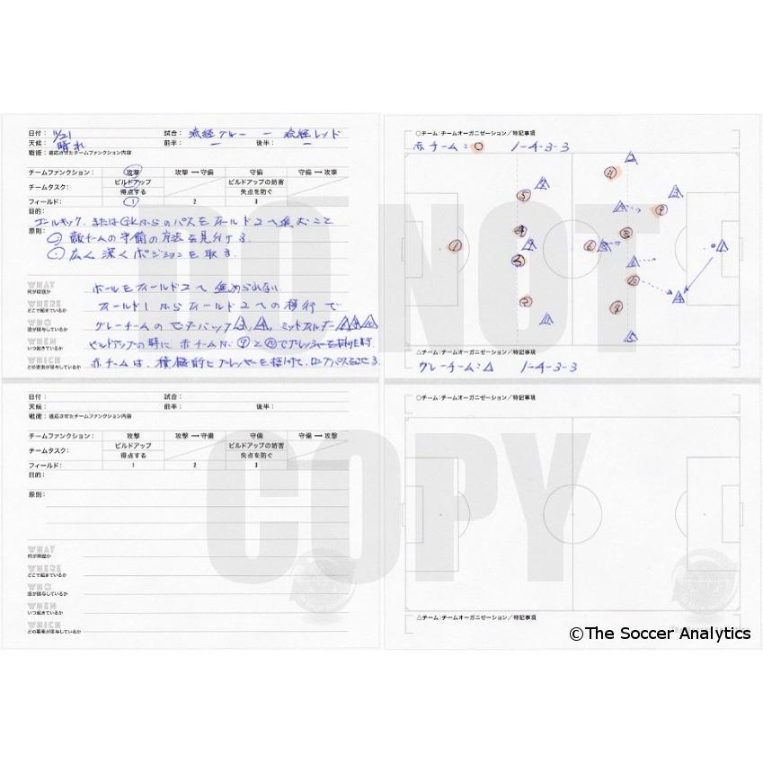 The Soccer Analytics（ザ・サッカーアナリティクス）オリジナルゲーム分析ノート3冊セット｜e-3shop｜02