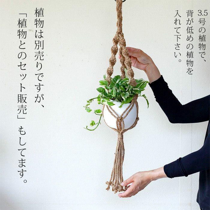 鉢 植木鉢 おしゃれ 室内 吊り下げ ハンギング 軽い ボール鉢と、マクラメのSET（13ｃｍ）｜e-8783｜10