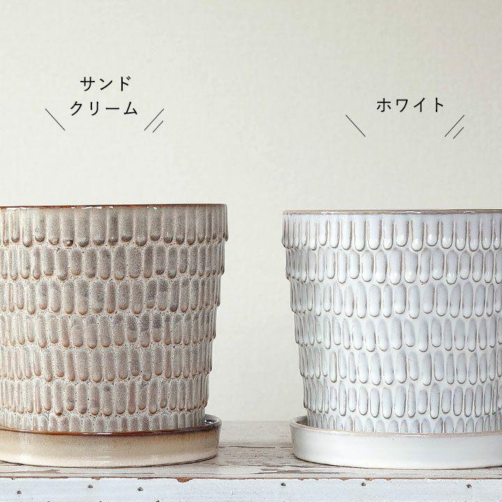 鉢 植木鉢 おしゃれ 室内 陶器鉢 ウロコ模様の愛らしい陶器鉢M（17cm 