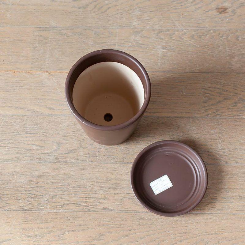 鉢 植木鉢 陶器 おしゃれ 室内 鉢植え 植え替え シンプルな茶色の