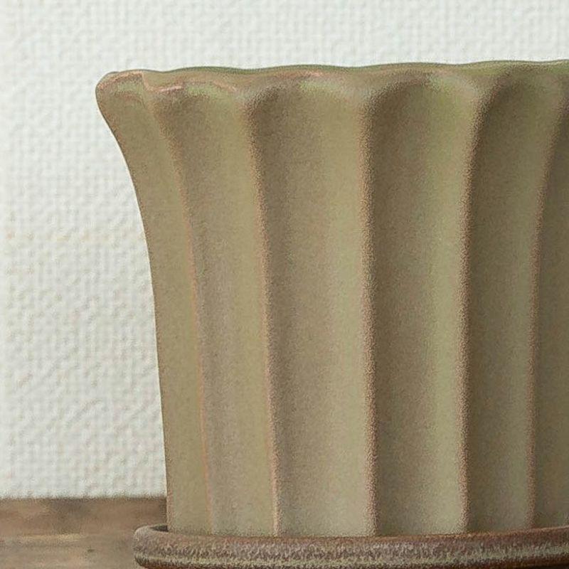 鉢 植木鉢 おしゃれ 室内 陶器鉢 いい感じのブラウン。上品で、植物を