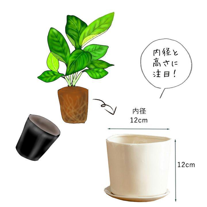 植木鉢・おしゃれ 室内・「手作り」みたいな三角陶器・ショート