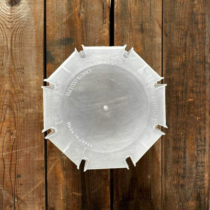 植木鉢 透明 プラ鉢 樹脂製 透明スリット鉢[４号サイズ×3鉢SET] 浅岡園芸｜e-8783｜08