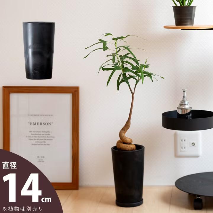 鉢 植木鉢 樹脂 筒のように細長い、縦長の樹脂POT（14cm） : e-花屋