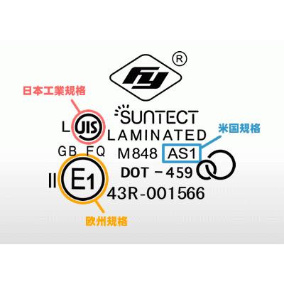【ボディ】フロントガラス・ソーラグリーン／ブルーボカシ/サンテクト アウディ S4・A4型式：8Kの画像