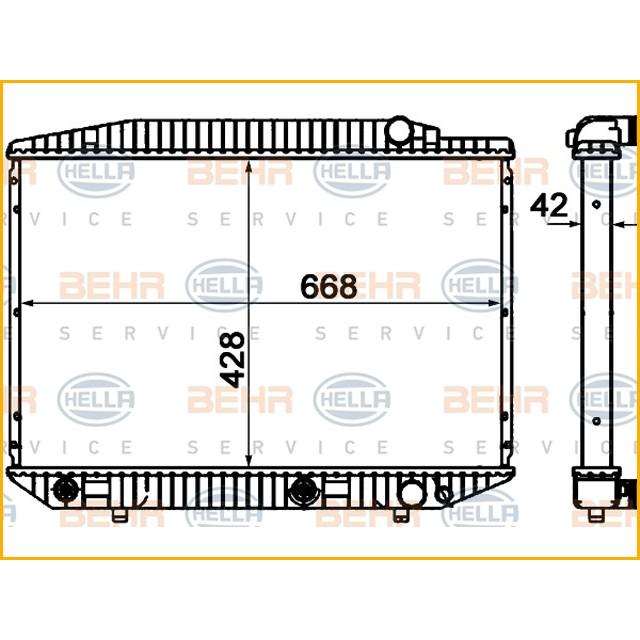【クーリング】ラジエター・PREMIUM LINE/BEHR HELLA製【ベンツ純正互換1265000103・1103・1703・1803・3303・4803・1265010801】｜e-a-parts