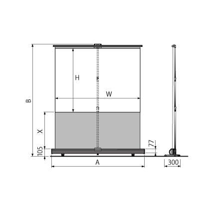KIKUCHI キクチ 自立 床置 スクリーン 60インチGUP-60AFW 楽天市場】【代引き不可】KIKUCHI GUP-60AFW 立ち上げ式モバイル