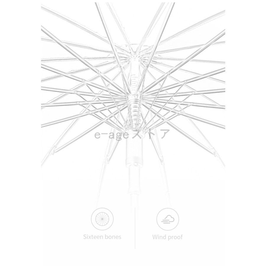 傘レディース長傘風に強い傘おしゃれシンプルジャンプ傘傘16本骨地味シンプルｖ丈夫耐風便利｜e-age｜10