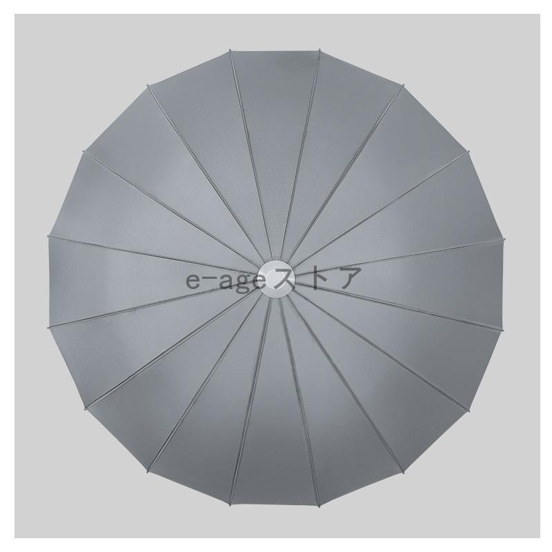 撥水カバー付き 傘 長傘 スライドカバー メンズ レディース 大きい 16本骨 118cm 210T高強度グラスファイバー 丈夫 耐強風 撥水 梅雨対策 おしゃれ｜e-age｜07