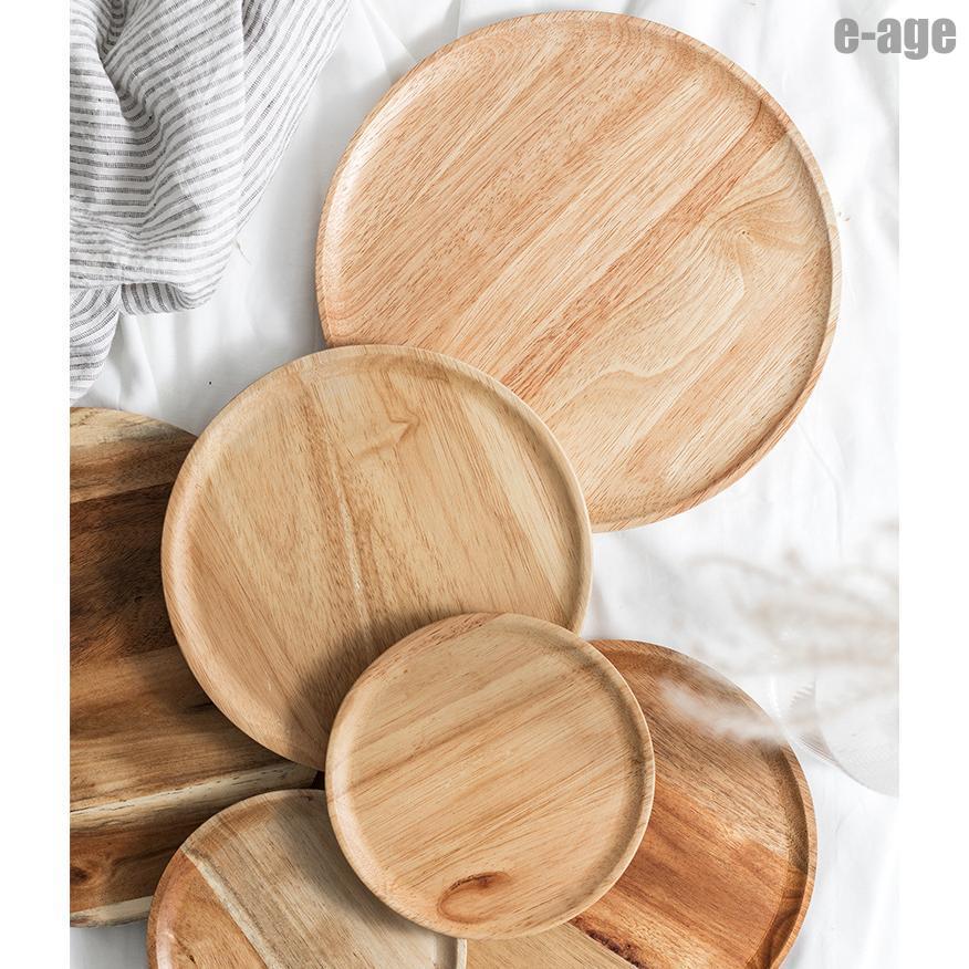 木製プレート 木製の食器 木製 プレート 皿 食器 ウオルナットプレート 木のお皿 ぽってりした丸みのある形と優しい手触りが特徴の木製食器｜e-age｜09